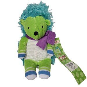 Monkeez & Friends Cecil Blue Green Hedgehog Plush Stuffed Animal 2012 7.5"